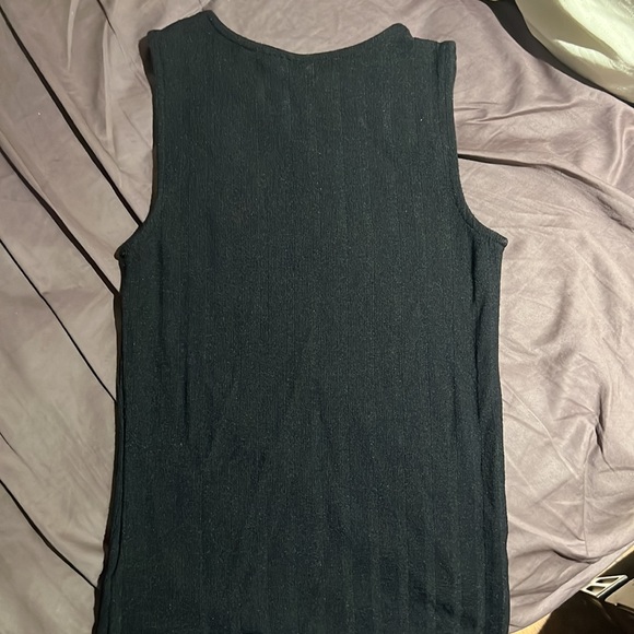 Black Knit TOPSHOP Sleeveless Top Size 2 - Picture 4 of 4